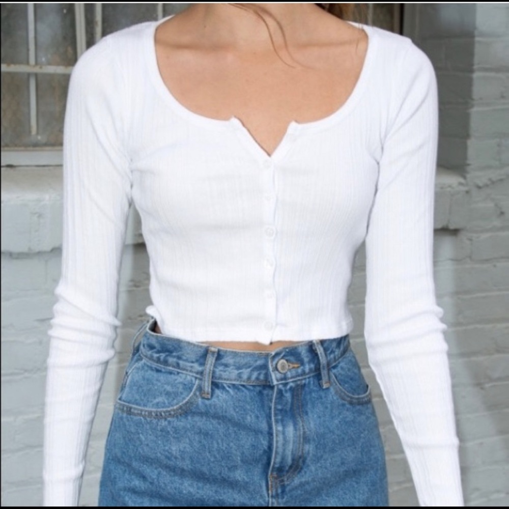 White Brandy Melville Zelly Top